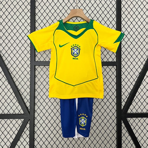 Camiseta Brasil 1st Niño Retro 2004